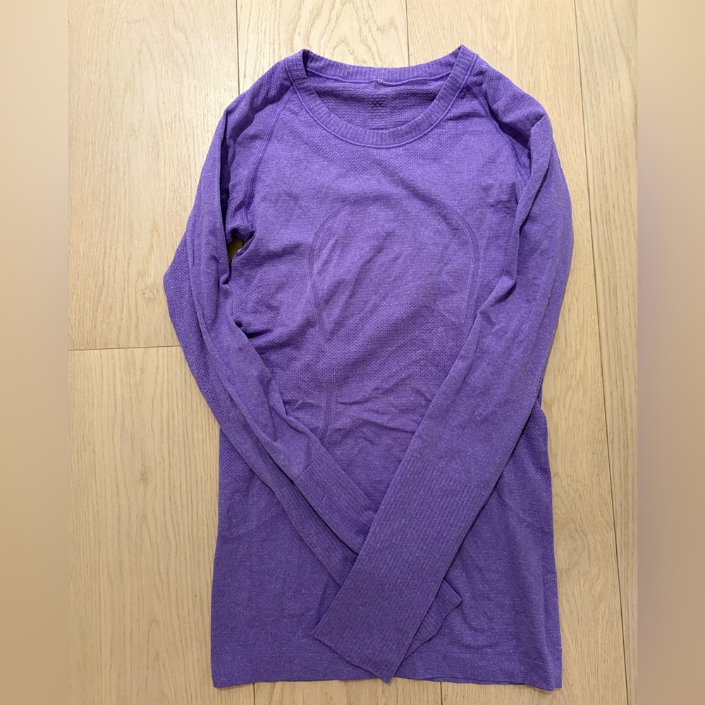 Purple Lululemon Swiftly Tech Long Sleeve Shirt